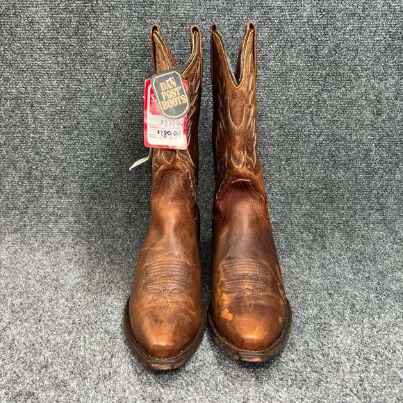 Dan Post Western Boots Women's Size 9 Brown Leather Snip Toe Cowboy Dancing Boot - Picture 2 of 16
